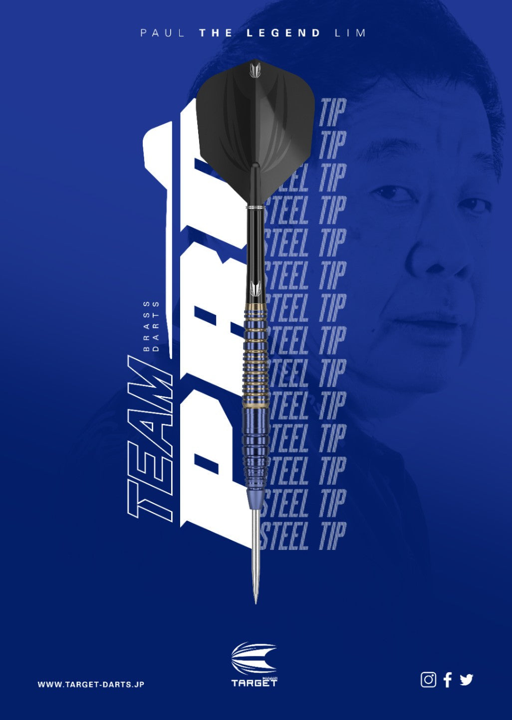 Target Japan - Team Pro Paul Lim - Brass - Sada Steel Šípok - Direct Darts - 2