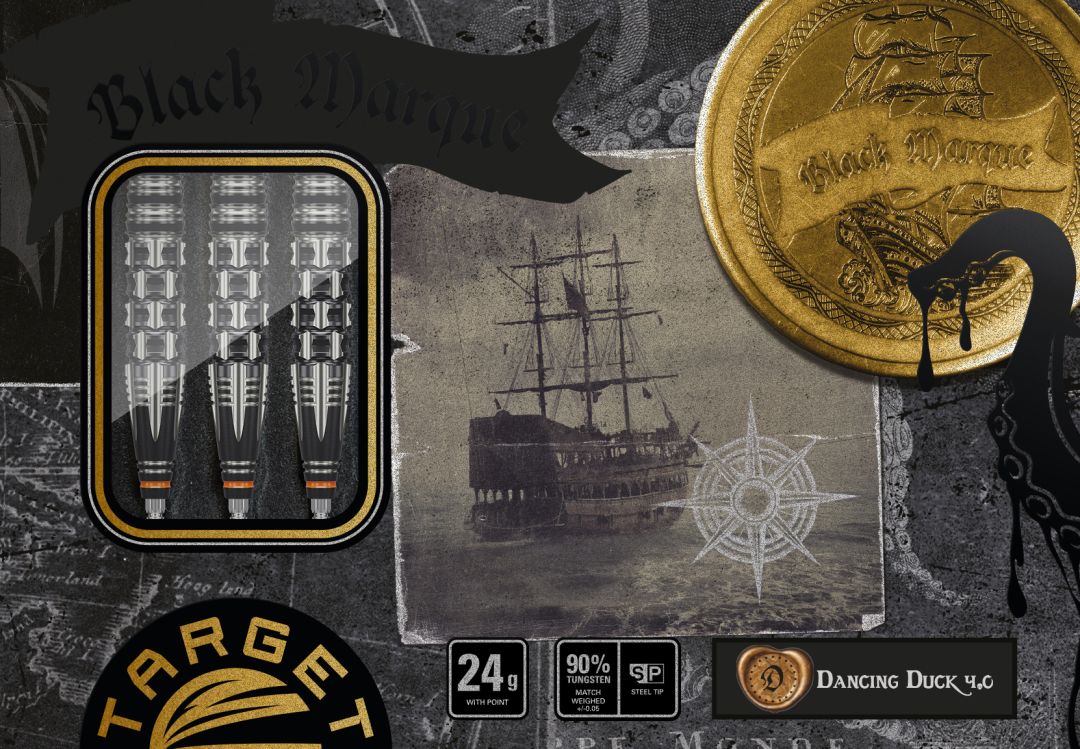 Target Japan - Black Marque Dancing Duck Gen4 - 90% - Sada Steel Šípok - Direct Darts - 3