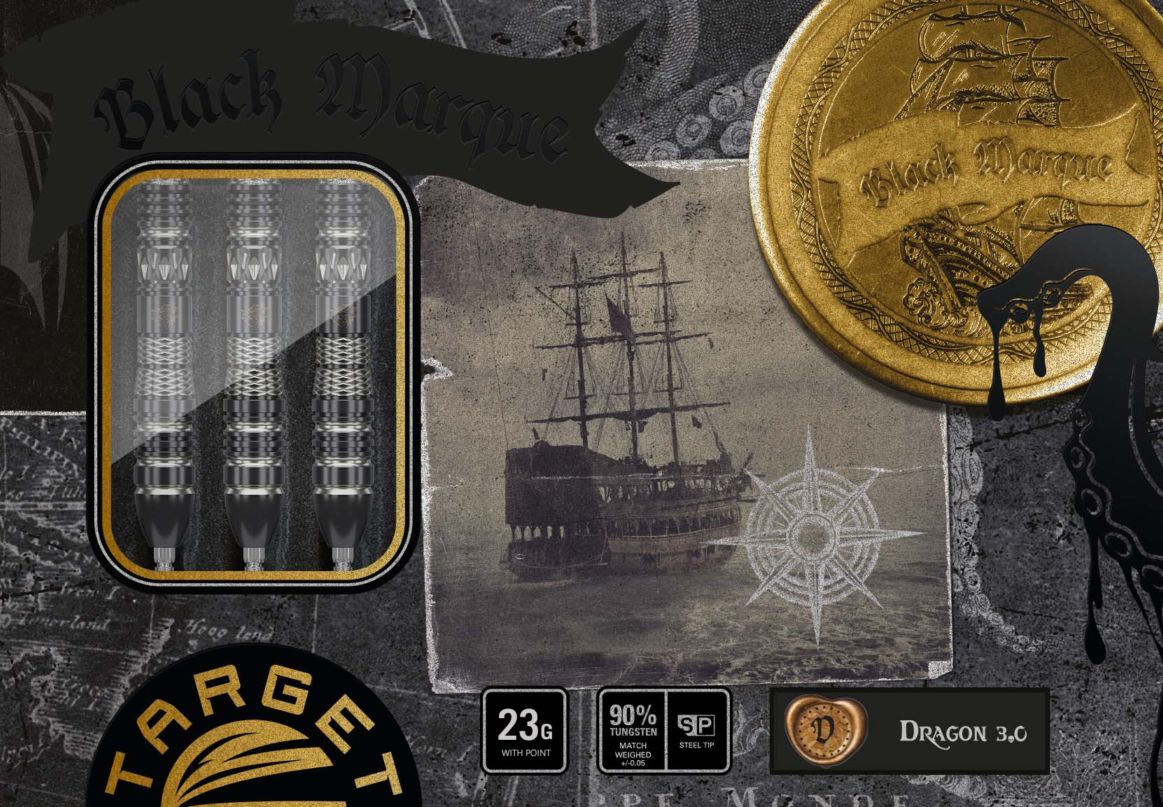 Target Japan - Black Marque Dragon 3.0 - 90% - Sada Steel Šípok - Direct Darts - 4