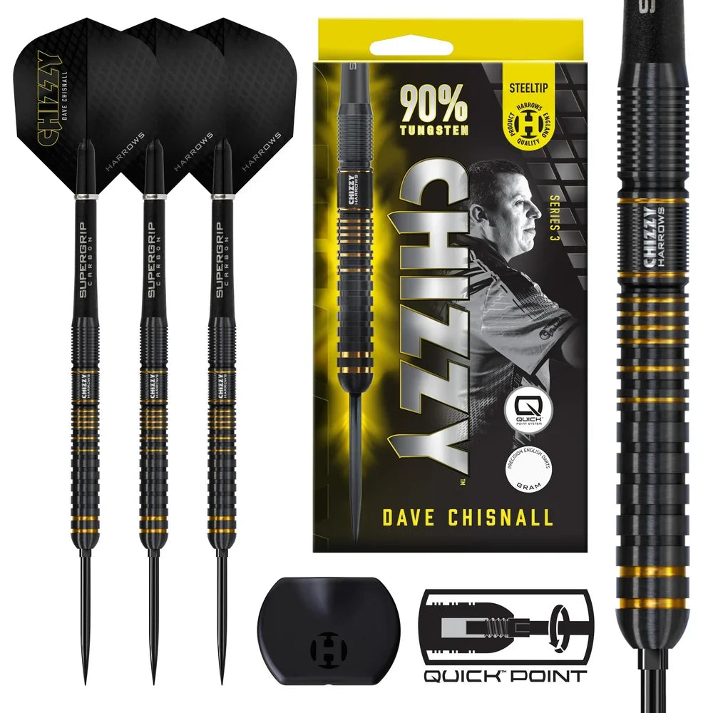 Harrows - Chizzy Series 3 - 90% - Quick Point - Steel Šipky - Direct Darts - 1