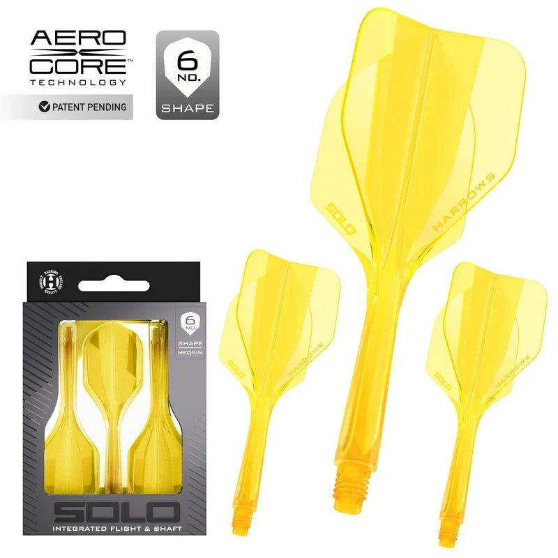 Harrows - Solo 6 - Žltá - Šípky Letky/Násadky - Direct Darts - 1