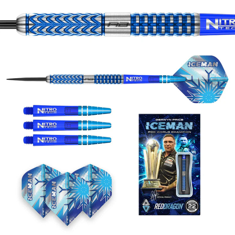Red Dragon - Gerwyn Price - Glacier 90% - Sada Steel Šípok - Direct Darts - 6