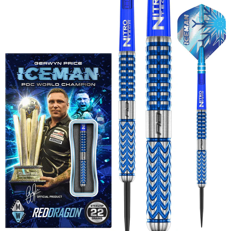 Red Dragon - Gerwyn Price - Glacier 90% - Sada Steel Šípok - Direct Darts - 2