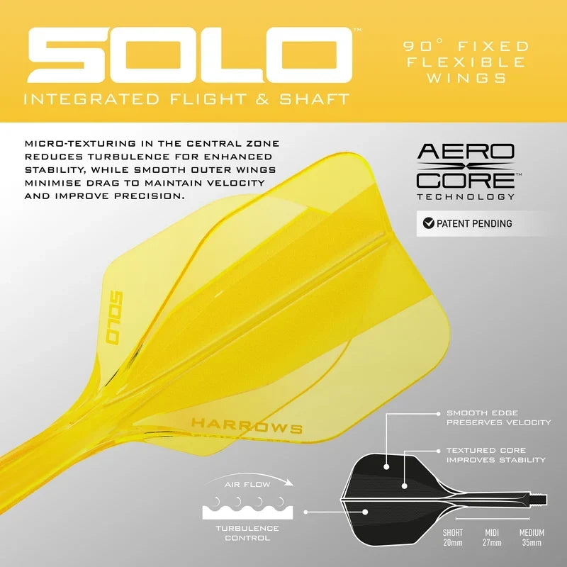 Harrows - Solo 6 - Žltá - Šípky Letky/Násadky - Direct Darts - 3