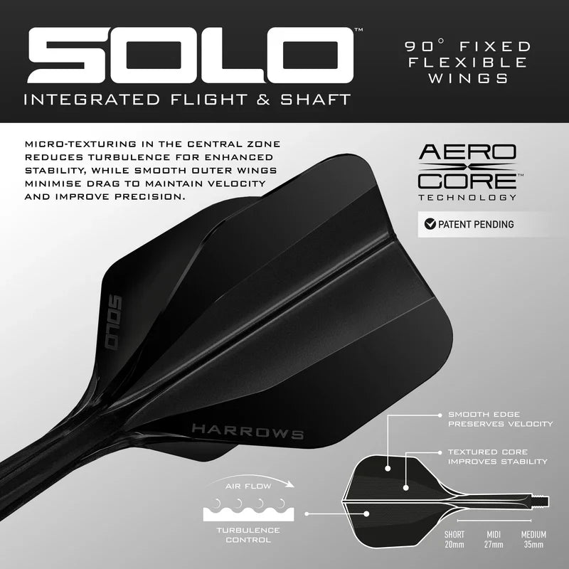 Harrows - Solo 6 - Čierna - Šípky Letky/Násadky - Direct Darts - 3