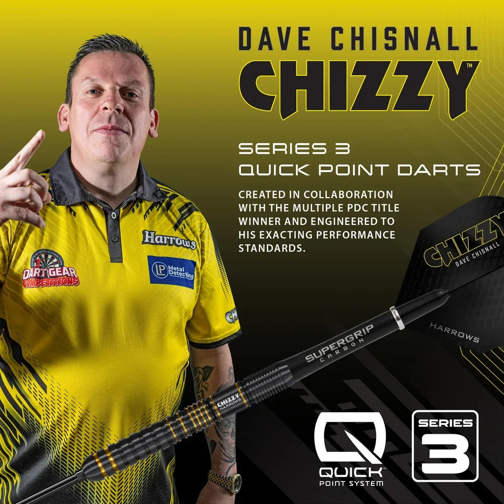 Harrows - Chizzy Series 3 - 90% - Quick Point - Steel Šipky - Direct Darts - 5