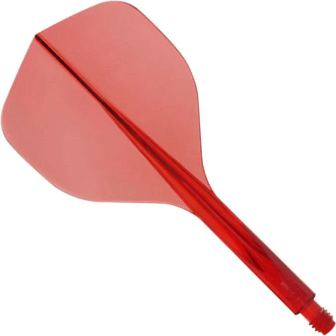 Condor - Axe 120 - Priehľadná Červená - No2 - Jednodielny Násadka/Letky Na Šípky - Direct Darts - 1