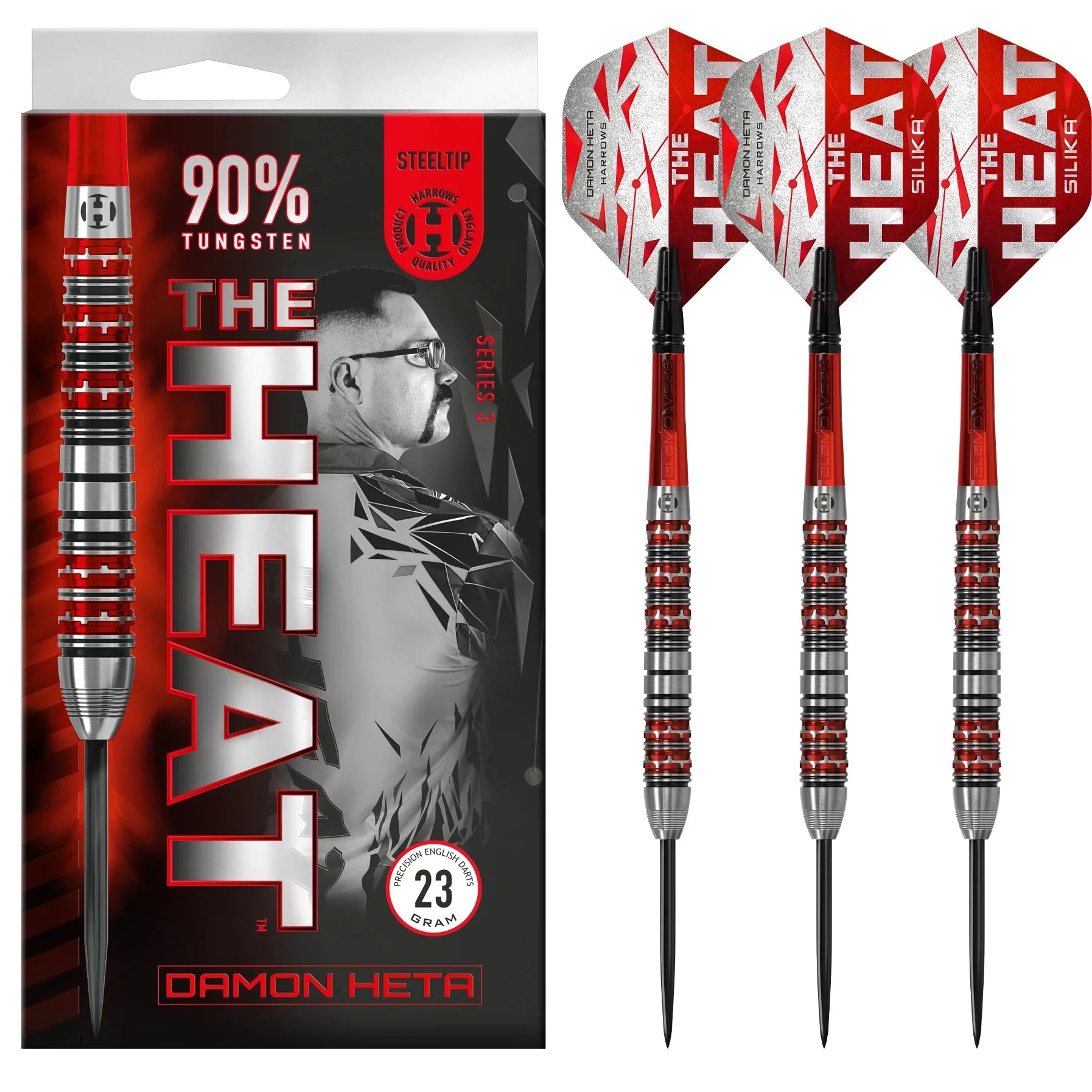 Harrows - Damon Heta Series 3 90% - Sada Steel Šípok - Direct Darts - 2