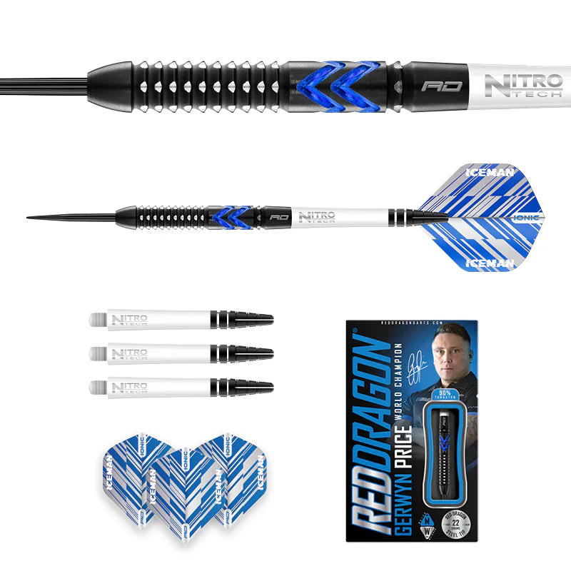 Red Dragon - Gerwyn Price Blue Ice Se - Sada Steel Šípok - Direct Darts - 6