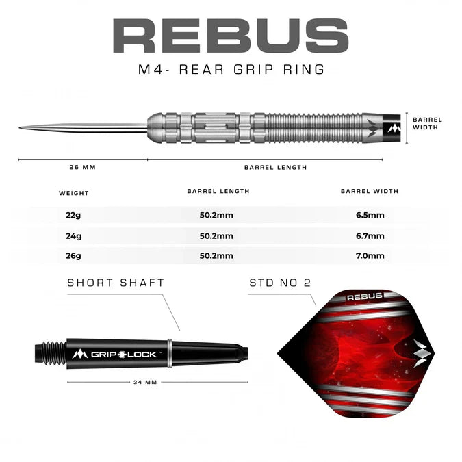 Mission - Rebus - M4 - Sada Steel Šípok - Direct Darts - 4