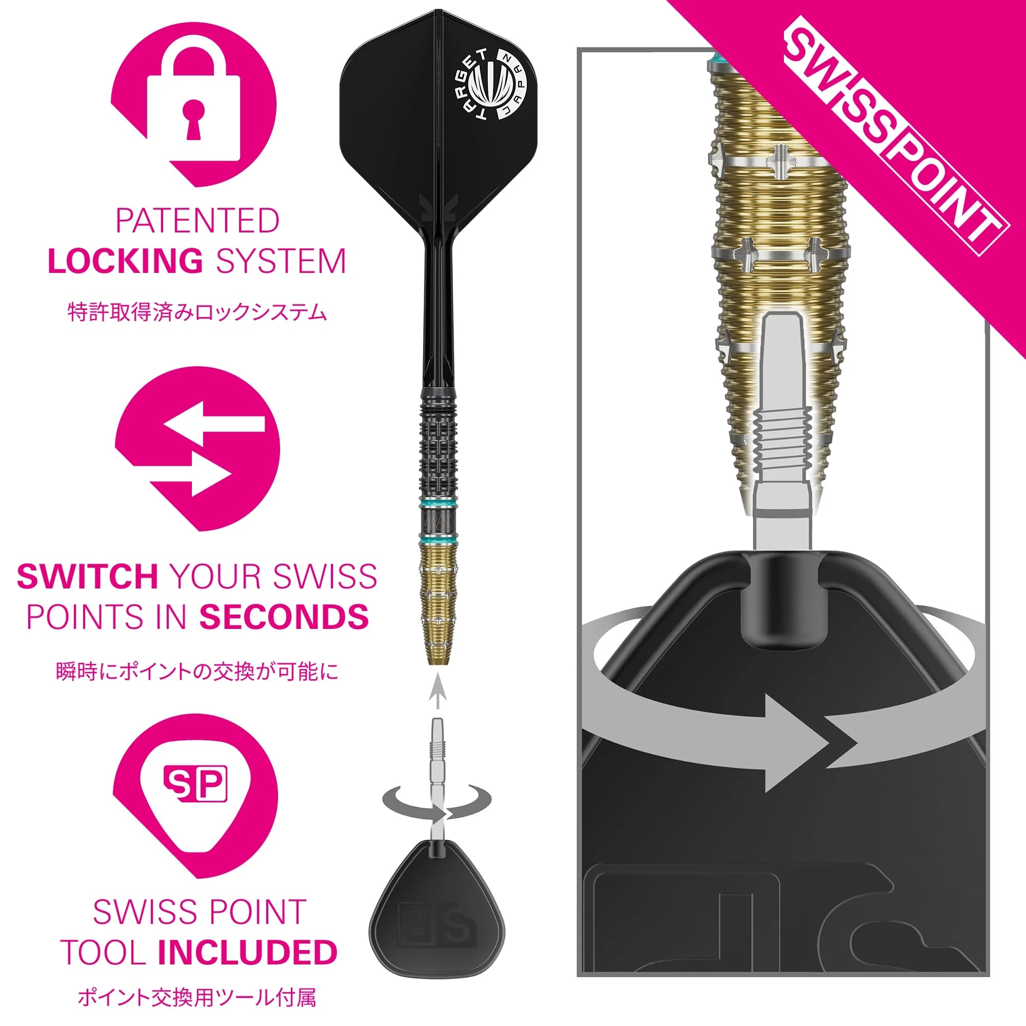 Target Japan - The Miracle Gen7.5 - 95 - Steel Šípky - Direct Darts - 5