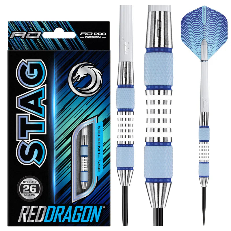 Red Dragon - Stag Sivá 4 - Sada Steel Šípok - Direct Darts - 2