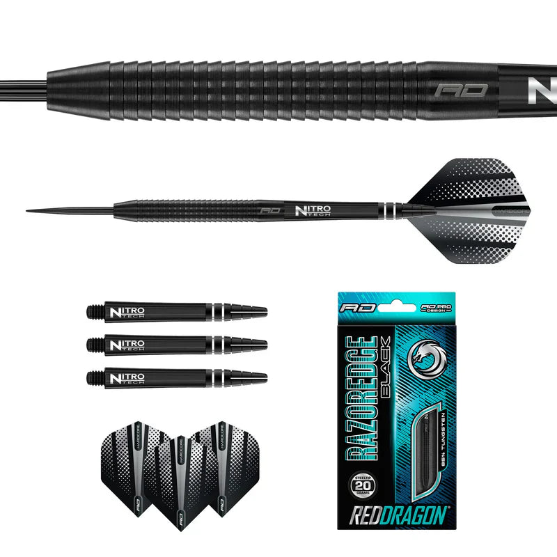Red Dragon - Razor Edge Čierna - Sada Steel Šípok - Direct Darts - 5