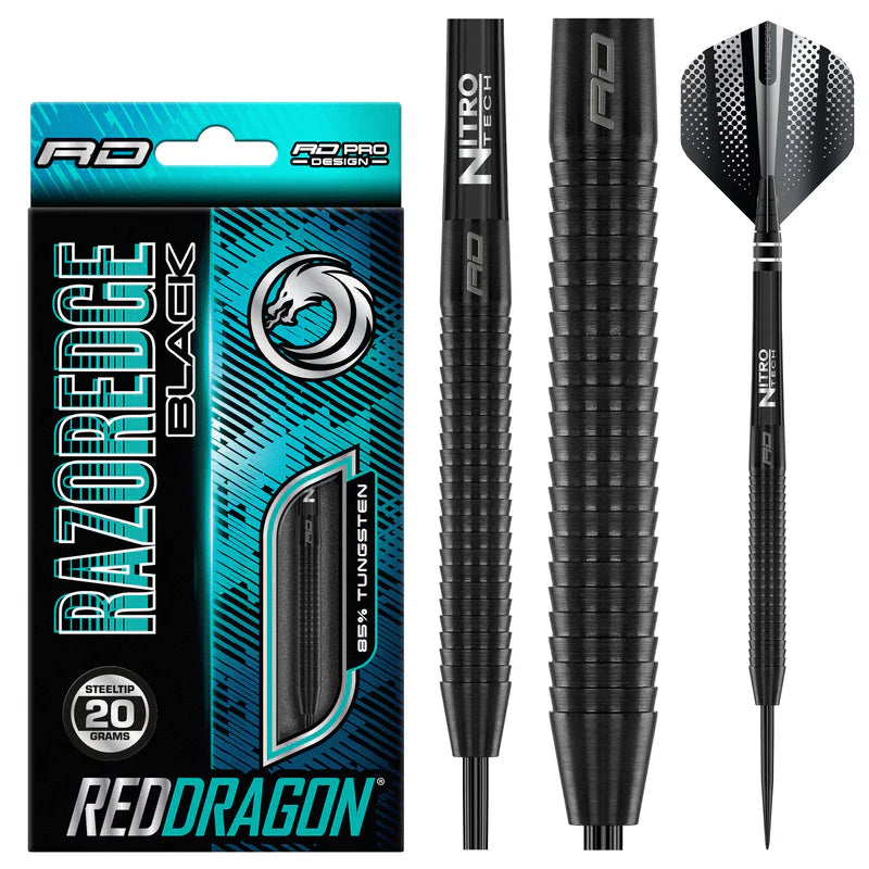 Red Dragon - Razor Edge Čierna - Sada Steel Šípok - Direct Darts - 2