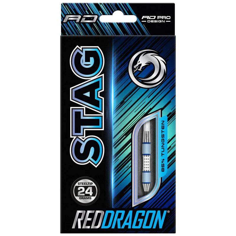 Red Dragon - Stag Sivá 4 - Sada Steel Šípok - Direct Darts - 4