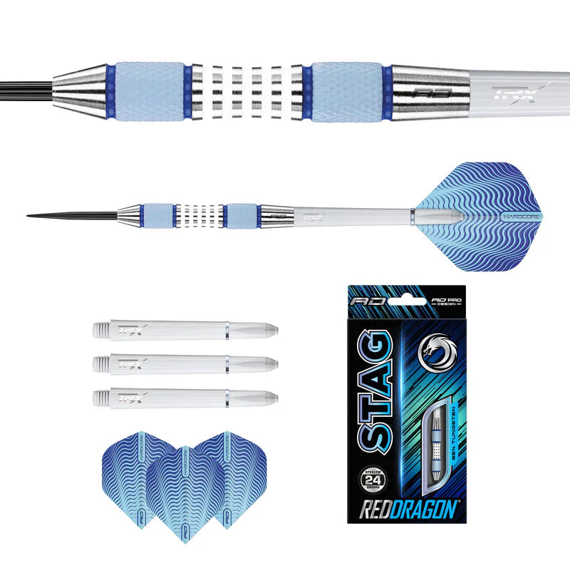 Red Dragon - Stag Sivá 4 - Sada Steel Šípok - Direct Darts - 5