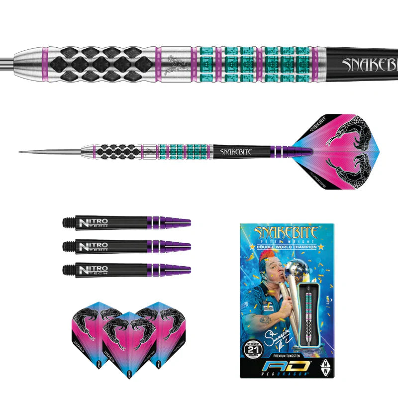 Red Dragon - Peter Wright Supa Venom - Sada Steel Šípok - Direct Darts - 5