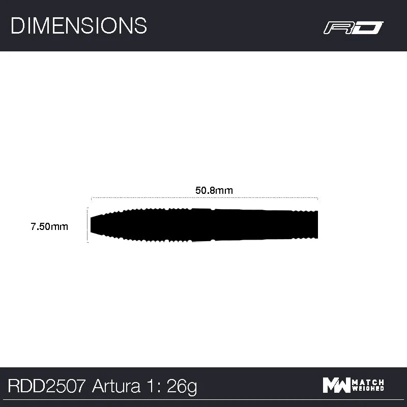 Red Dragon - Artura 1 - Sada Steel Šípok - Direct Darts - 9