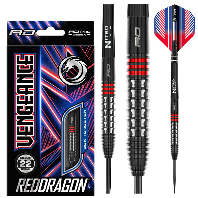 Red Dragon - Vengeance Red - Sada Steel Šípok - Direct Darts - 2