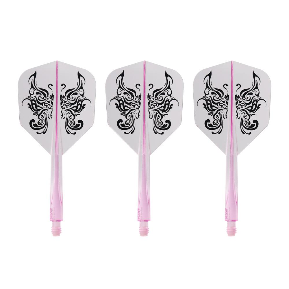 Condor - Axe Tribal Butterfly - Priehľadná Ružová - No6 - Jednodielny Násadka/Letky Na Šípky - Direct Darts - 1