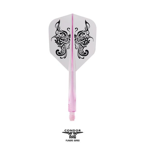 Condor - Axe Tribal Butterfly - Priehľadná Ružová - No6 - Jednodielny Násadka/Letky Na Šípky - Direct Darts - 2