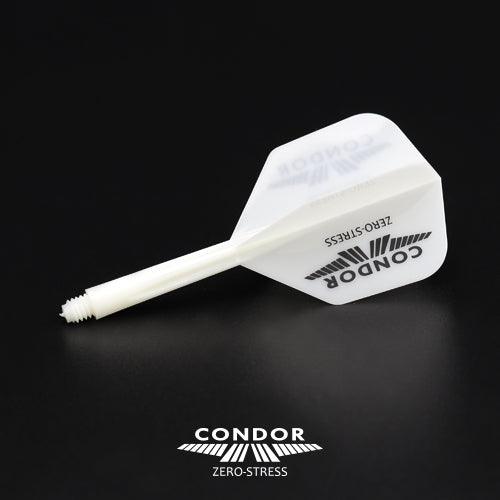 Condor - Zero Stress - Condor Logo - Biela Čierna - No6 - Jednodielny Násadka/Letky Na Šípky - Direct Darts - 2