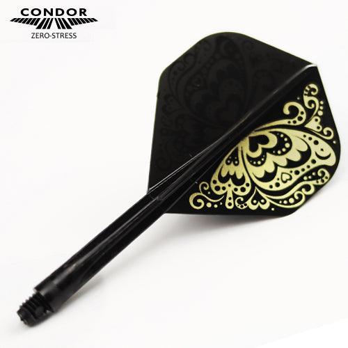 Condor - Zero Stress - Swallowtail - Čierna - No2 - Jednodielny Násadka/Letky Na Šípky - Direct Darts - 1