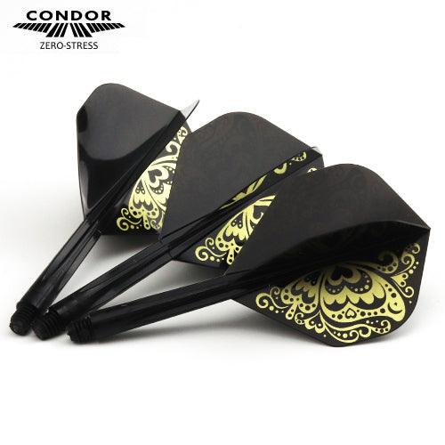 Condor - Zero Stress - Swallowtail - Čierna - No2 - Jednodielny Násadka/Letky Na Šípky - Direct Darts - 3
