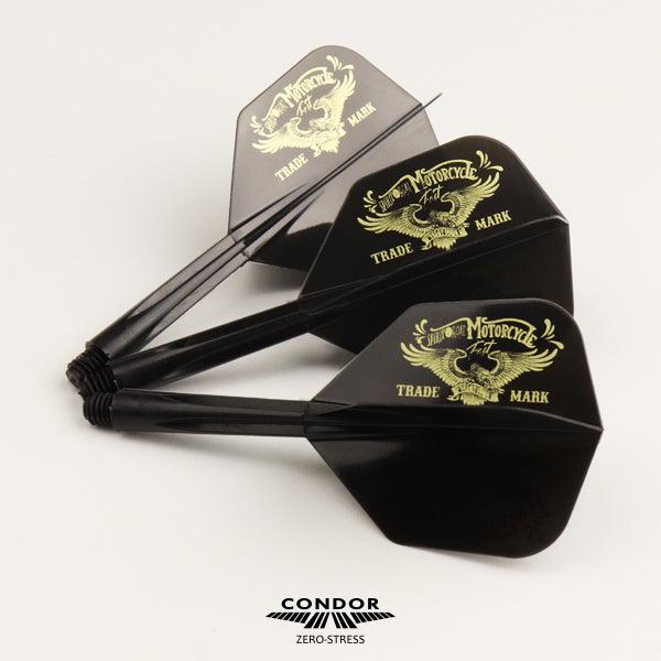 Condor - Zero Stress - West Bull L.A - Čierna - No6 - Jednodielny Násadka/Letky Na Šípky - Direct Darts - 3