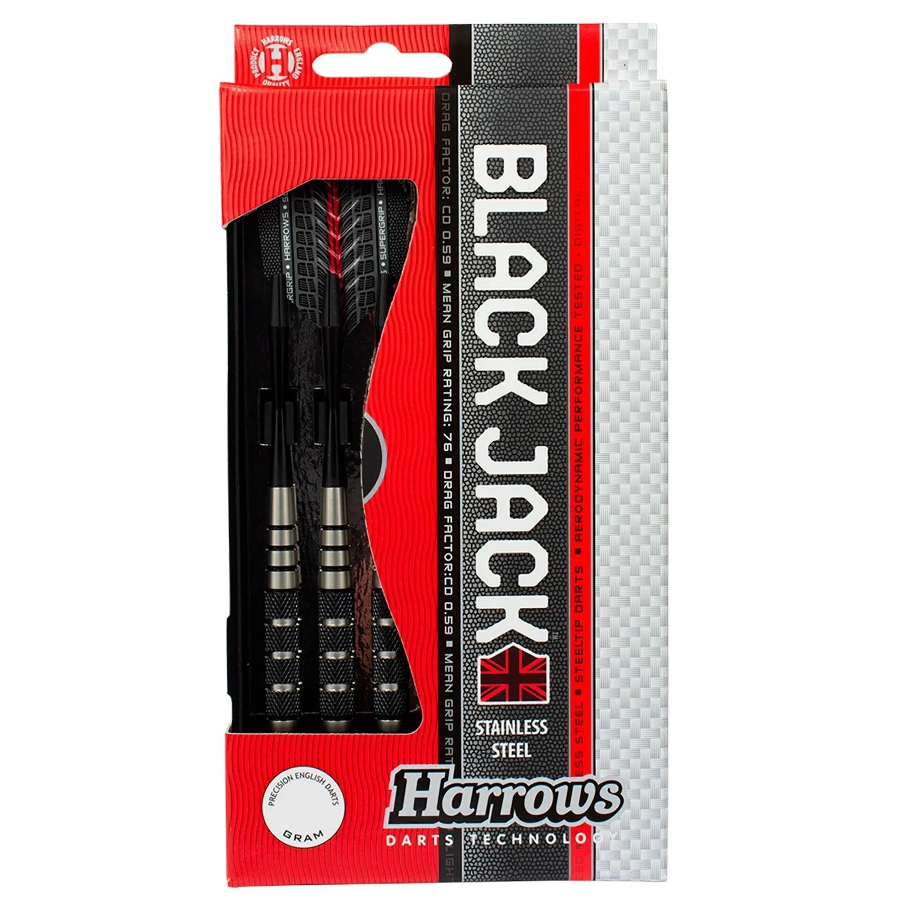 Harrows - Black Jack - Sada Steel Šípok - Direct Darts - 5