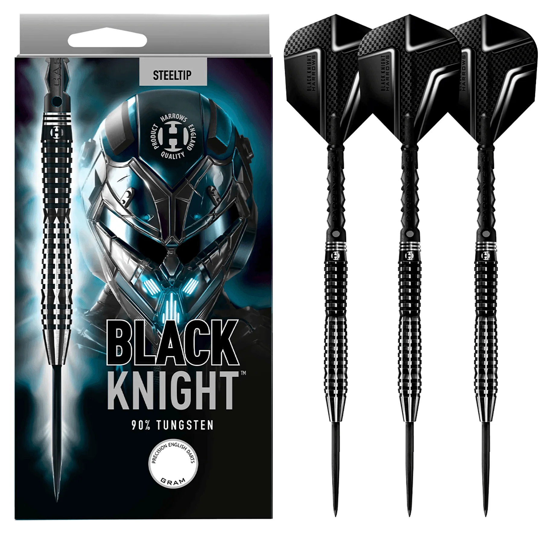 Harrows - Black Knight 90% - Sada Steel Šípok - Direct Darts - 2