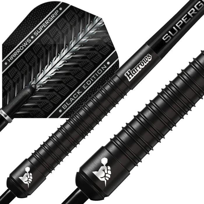 Harrows - Supergrip 90% Black Edition - Sada Steel Šípok - Direct Darts - 3