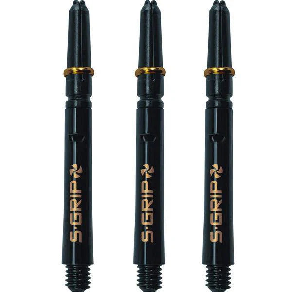 Harrows - Supergrip Spin Čierna/Zlatá - Násadka Na Šípky - Direct Darts - 3