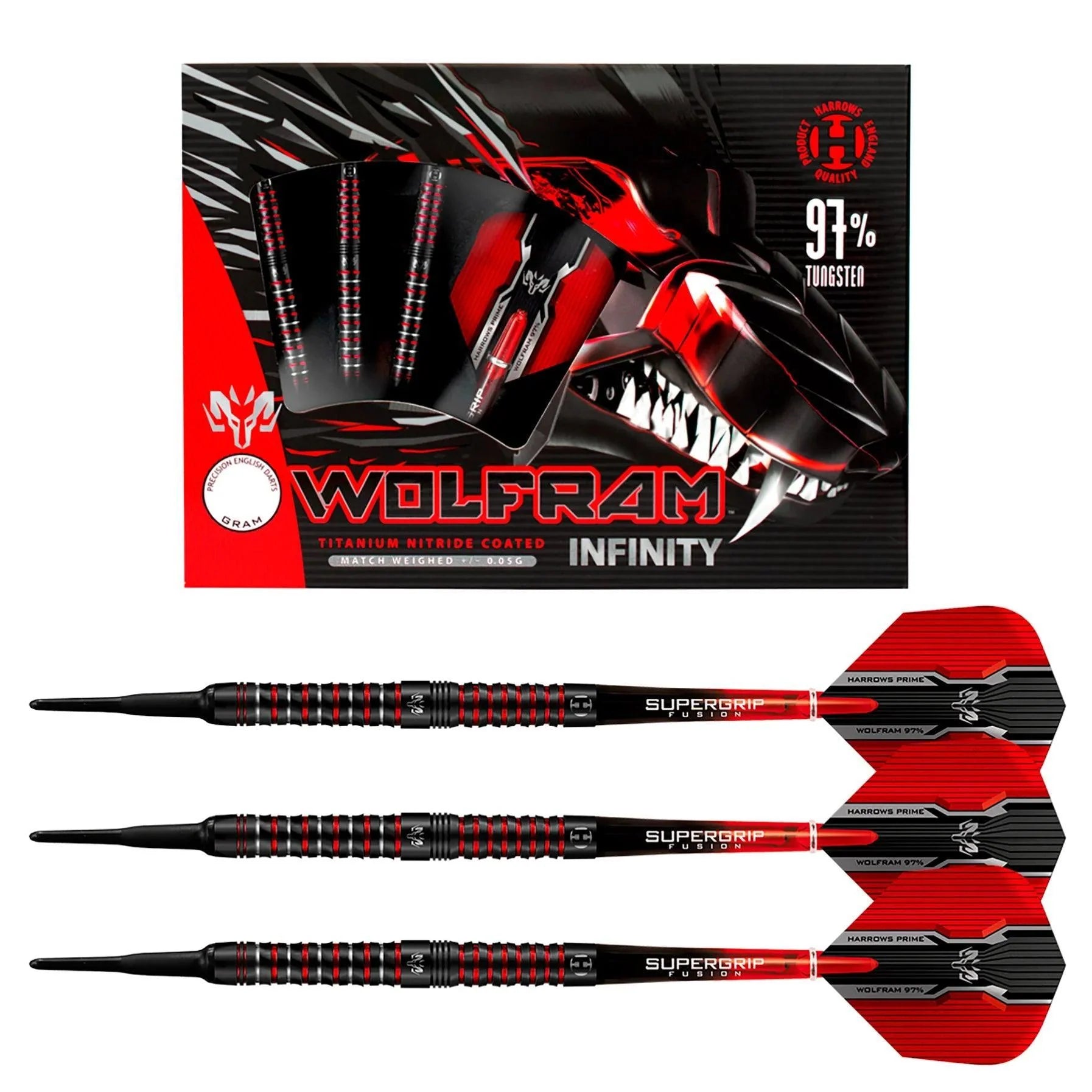 Harrows - Wolfram Infinity 97% - Sada Soft Šípok - Direct Darts - 2