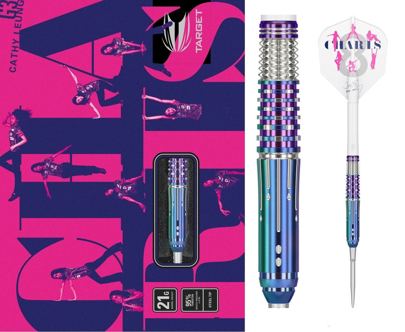 Target Japan - Cathy Leung Charis Gen 3 - 95% - Steel Šípky - Direct Darts - 1