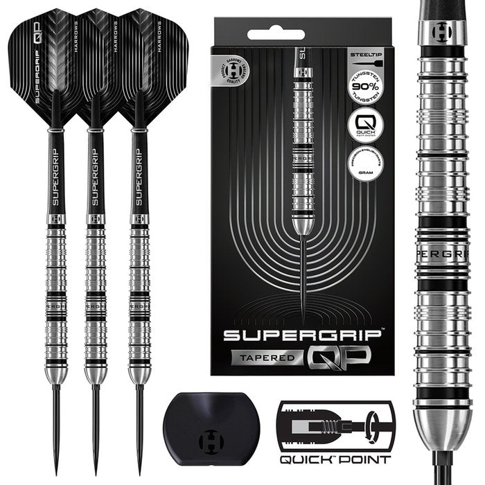 Harrows - Supergrip Qp Tapered 90% - Steel Šípky - Direct Darts - 1