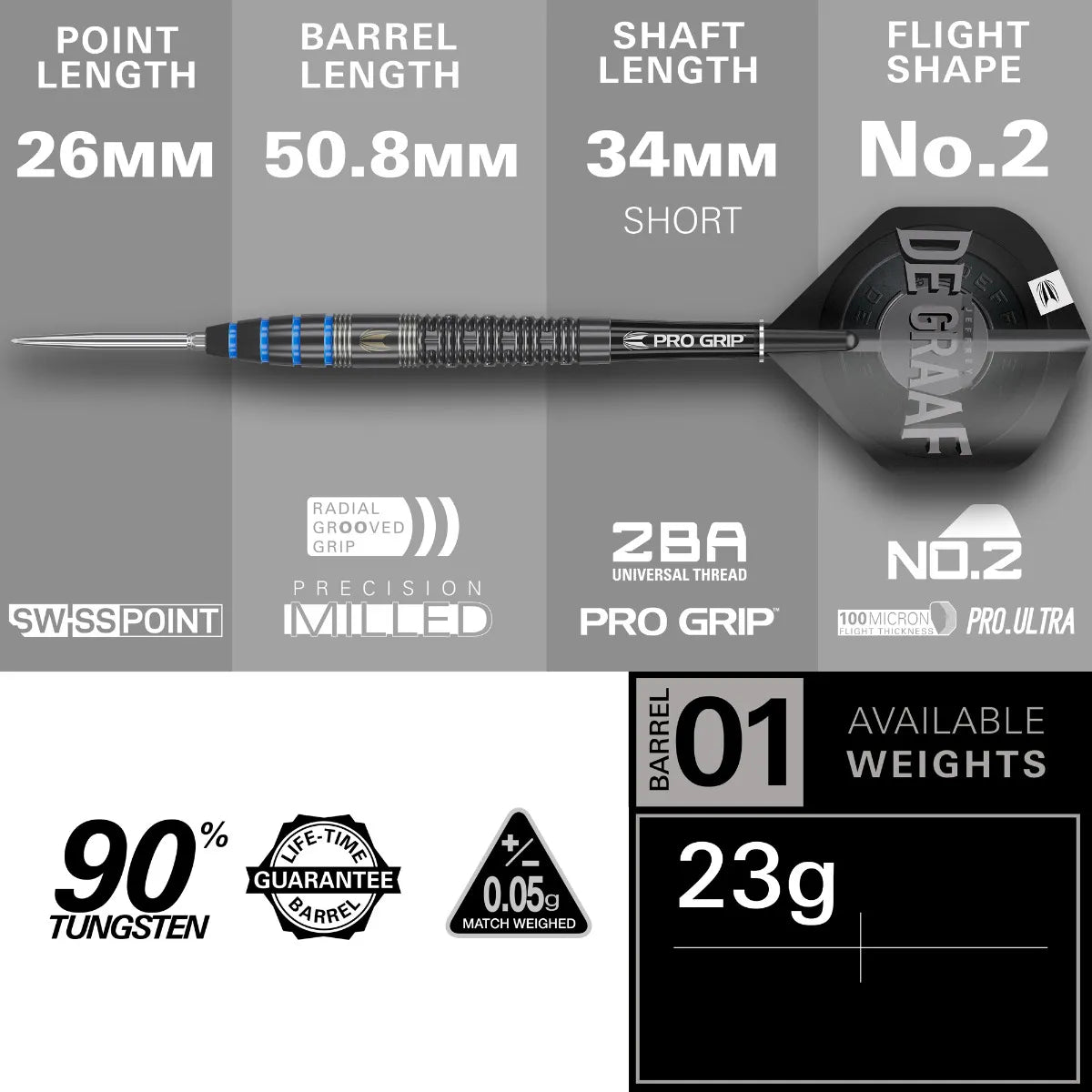 Target - Jeffrey De Graaf - Sada Steel Šípok - Direct Darts - 3