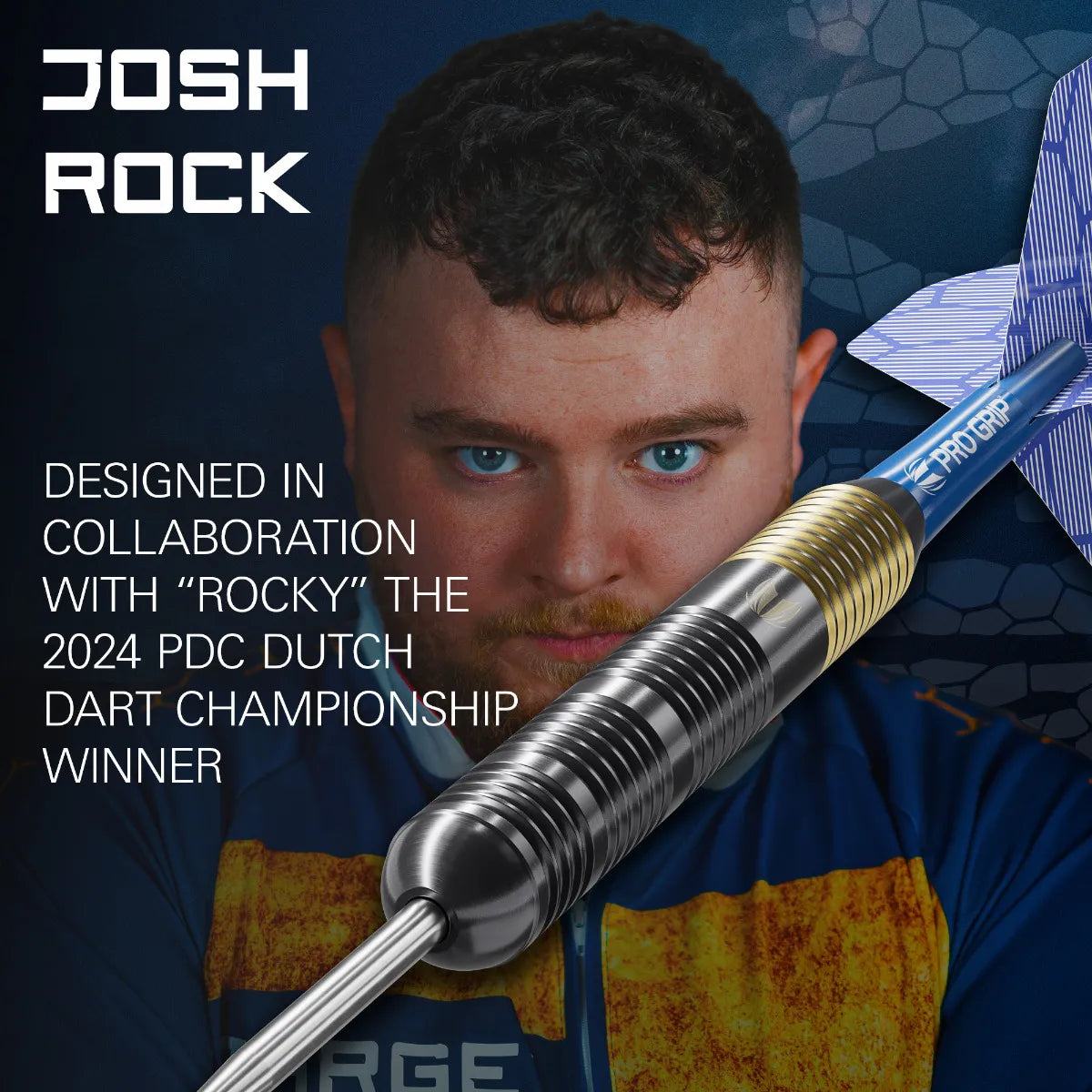 Target - Josh Rock - Brass - Sada Steel Šípok - Direct Darts - 4