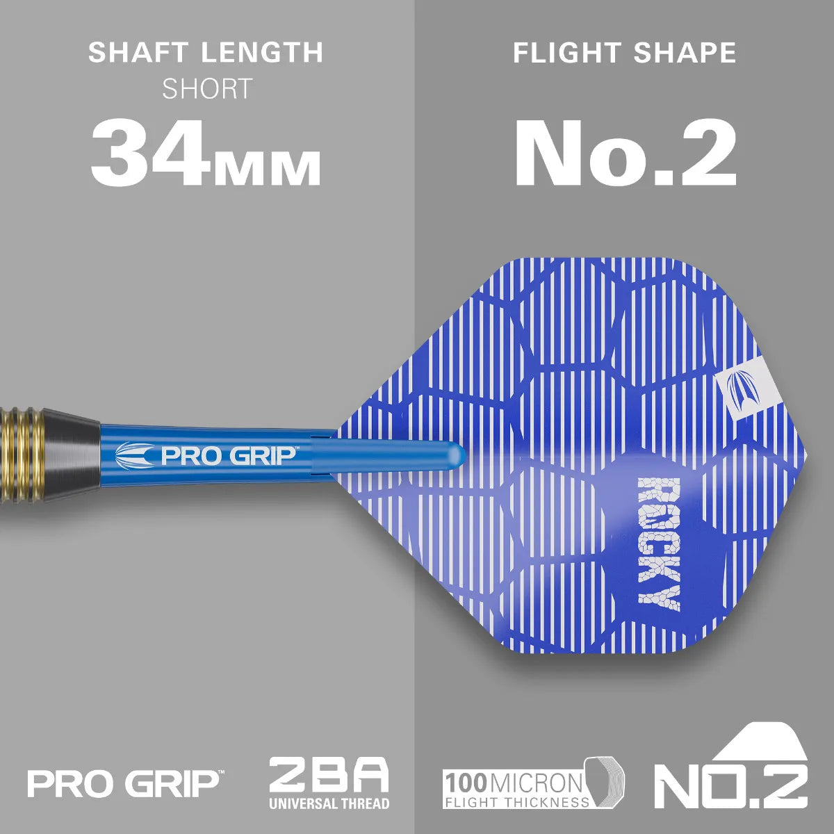 Target - Josh Rock - Brass - Sada Steel Šípok - Direct Darts - 5