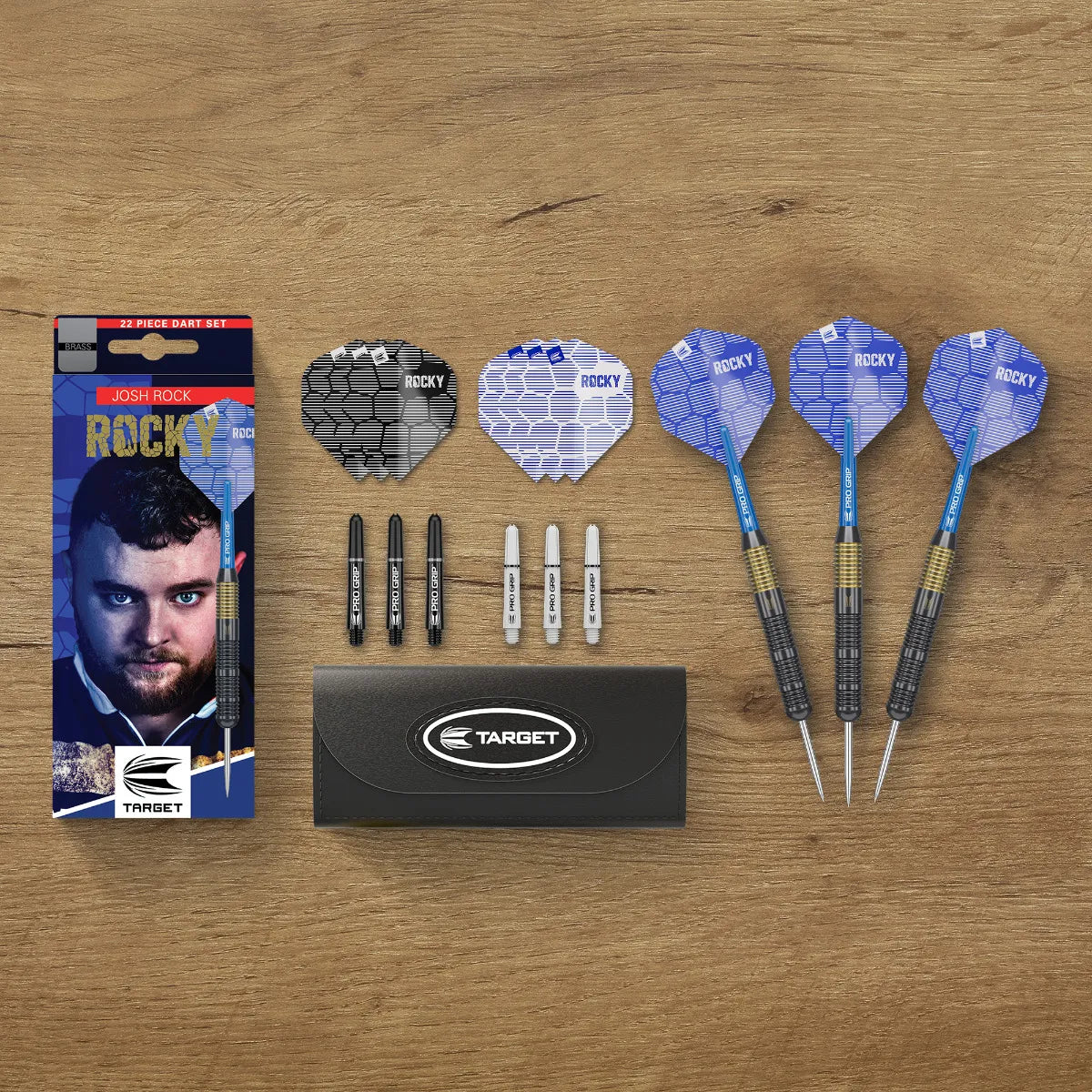 Target - Josh Rock - Brass - Sada Steel Šípok - Direct Darts - 6