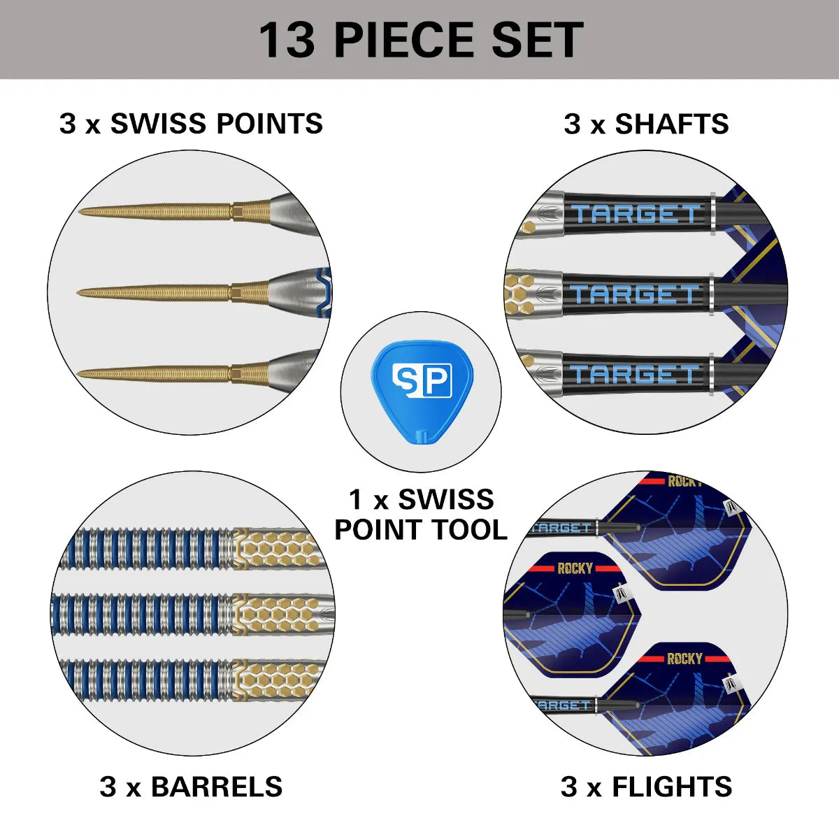 Target - Josh Rock G1 90% Sp - Sada Steel Šípok - Direct Darts - 2