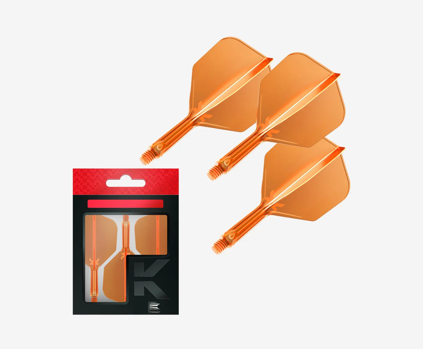 Target - K-Flex - No6 - Neónová Oranžová - Letky/Násadka Na Šípky - Direct Darts - 2