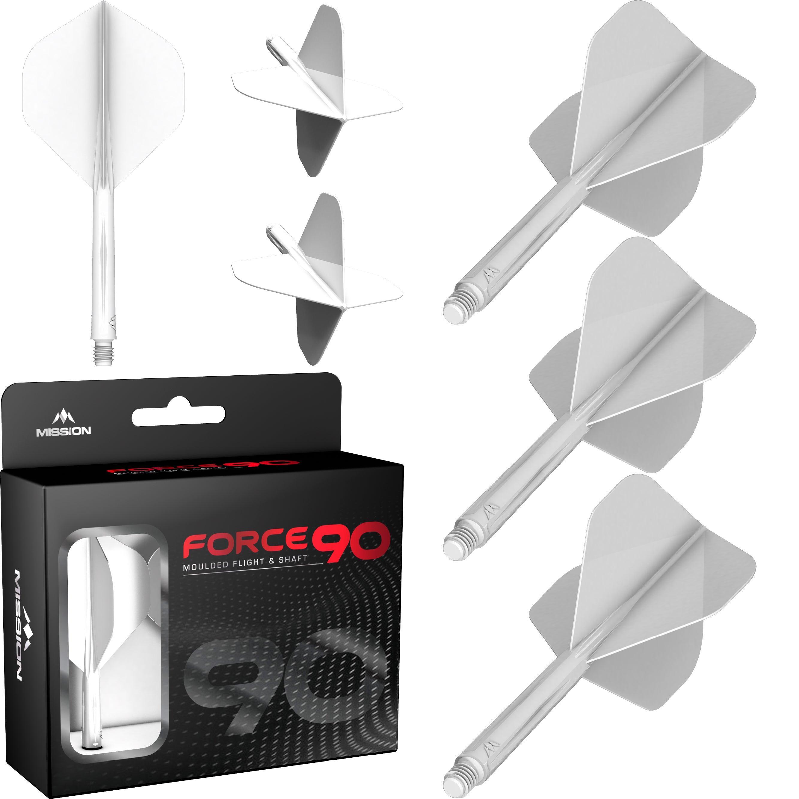 Mission - Force 90 Biela - No2 - Letky/Násadka Na Šípky - Direct Darts - 3