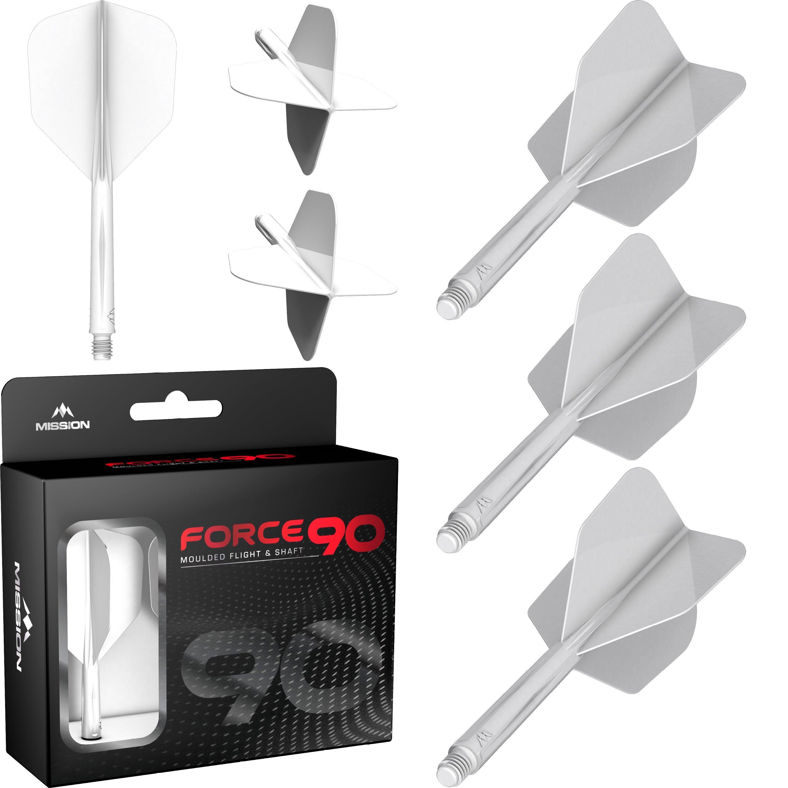 Mission - Force 90 Biela - No6 - Letky/Násadka Na Šípky - Direct Darts - 3
