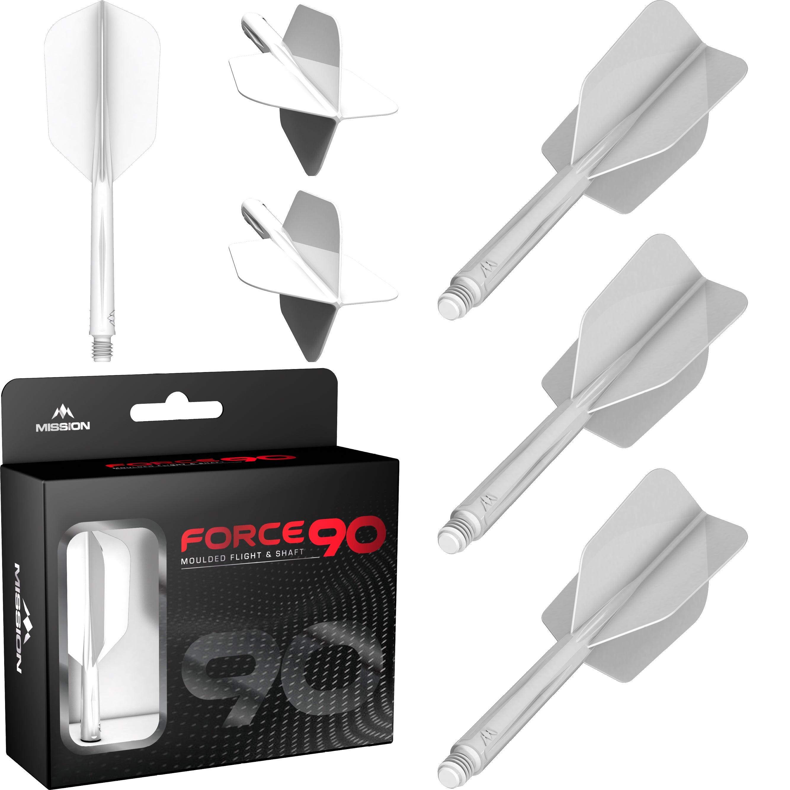 Mission - Force 90 Biela - Slim - Letky/Násadka Na Šípky - Direct Darts - 3