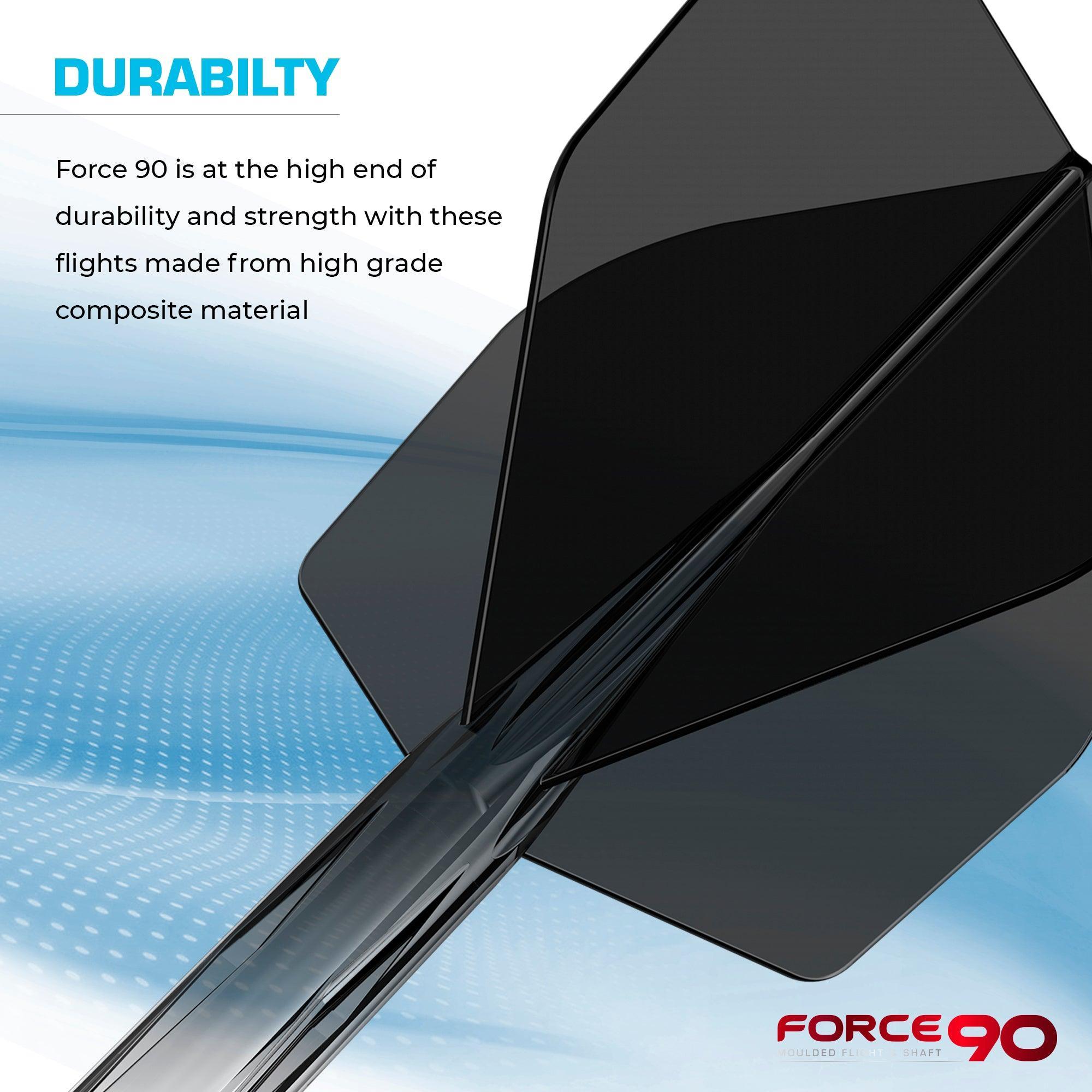 Mission - Force 90 Priehľadná Čierna - No6- Letky/Násadka Na Šípky - Direct Darts - 5