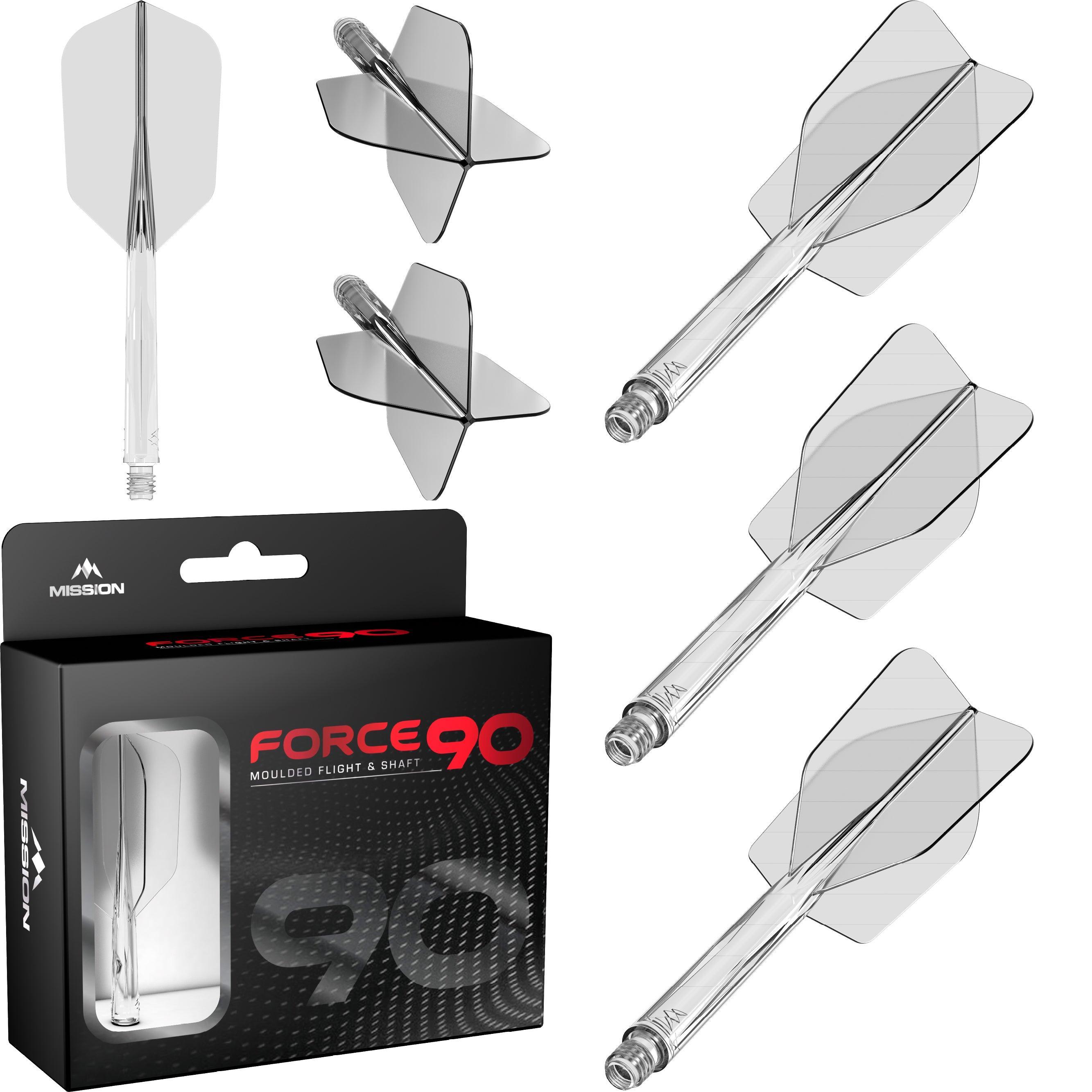 Mission - Force 90 Priehľadná - Slim - Letky/Násadka Na Šípky - Direct Darts - 3