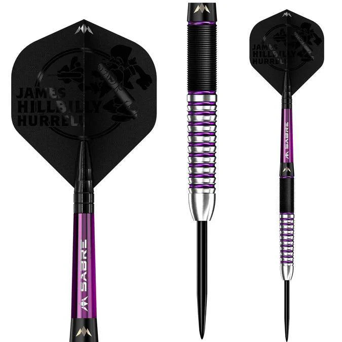 Mission - James Hurrell - Hillbilly - Čierna & Fialová - 90% - Sada Steel Šípok - Direct Darts - 3