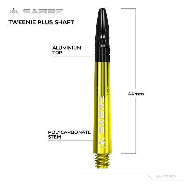 Mission - Sabre - Polykarbonát - Žltá - Čierna Top - Násadka Na Šípky - Direct Darts - 6