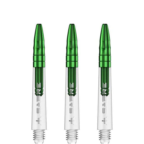 Mission - Sabre - Polykarbonát - Priehľadná - Zelená Top - Násadka Na Šípky - Direct Darts - 3